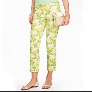 Lemon Print Cropped Pants Talbots